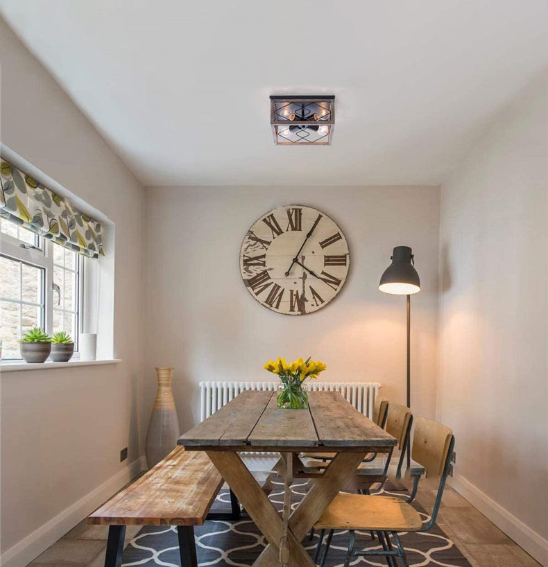 Appareils d'éclairage encastrés carrés plafonniers industriels en métal pour couloir