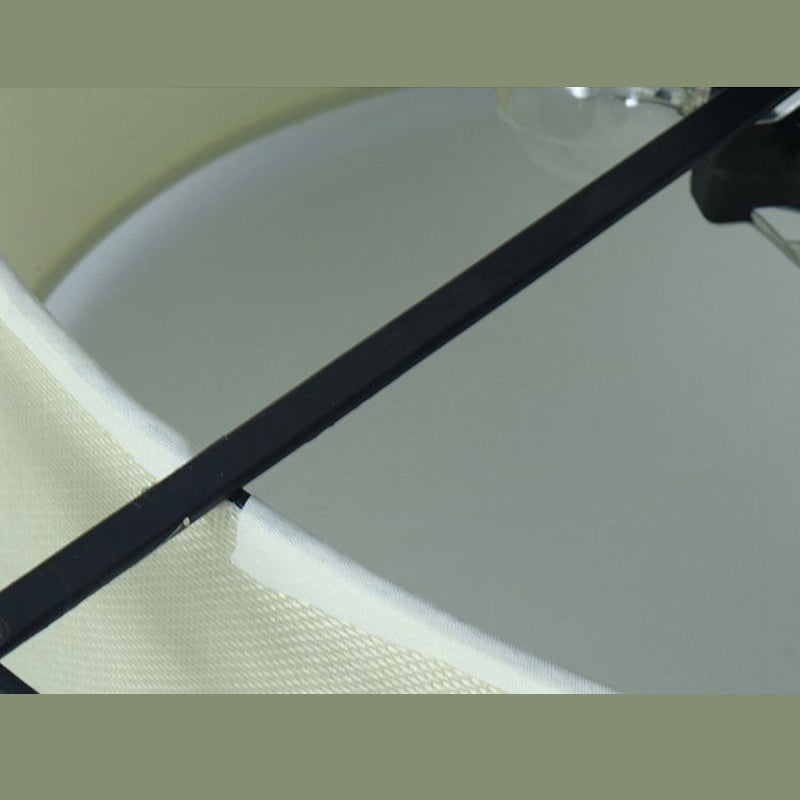 Lámpara de techo de montaje empotrado con sombra de café, dormitorio tradicional de tela cerca de la lámpara de techo