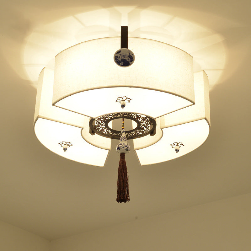 Cercle traditionnel Clôture de l'ébullition Tissu plafond Fixation du plafond de plafond pour la chambre à coucher