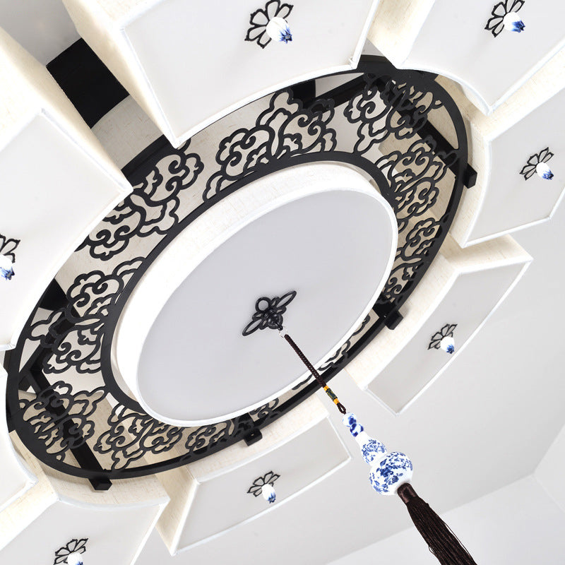 Cercle traditionnel Clôture de l'ébullition Tissu plafond Fixation du plafond de plafond pour la chambre à coucher