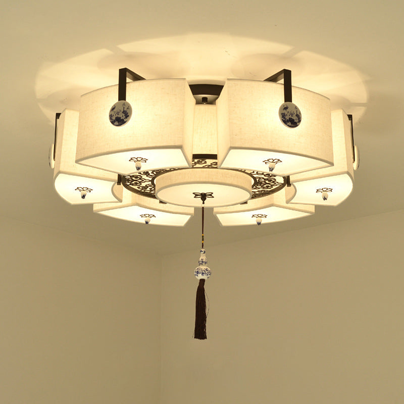 Cercle traditionnel Clôture de l'ébullition Tissu plafond Fixation du plafond de plafond pour la chambre à coucher