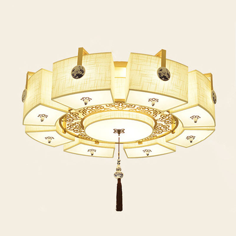 Cercle traditionnel Clôture de l'ébullition Tissu plafond Fixation du plafond de plafond pour la chambre à coucher