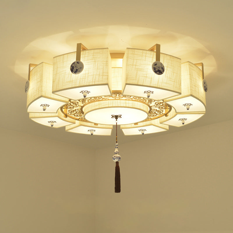 Cercle traditionnel Clôture de l'ébullition Tissu plafond Fixation du plafond de plafond pour la chambre à coucher