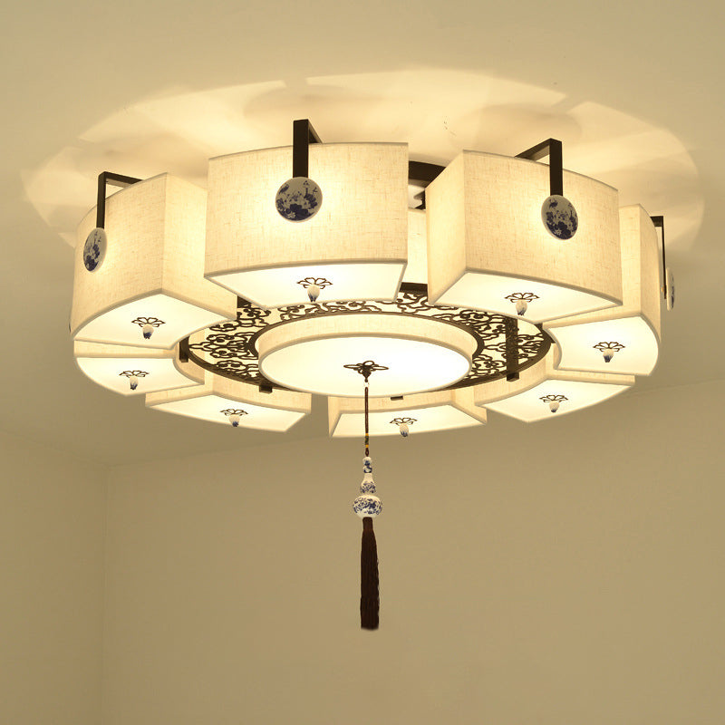 Cercle traditionnel Clôture de l'ébullition Tissu plafond Fixation du plafond de plafond pour la chambre à coucher