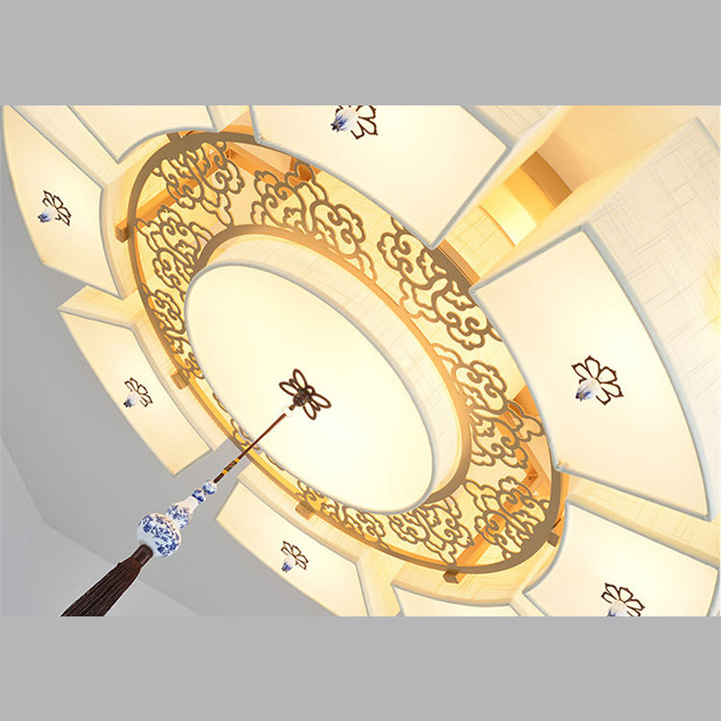 Cercle traditionnel Clôture de l'ébullition Tissu plafond Fixation du plafond de plafond pour la chambre à coucher