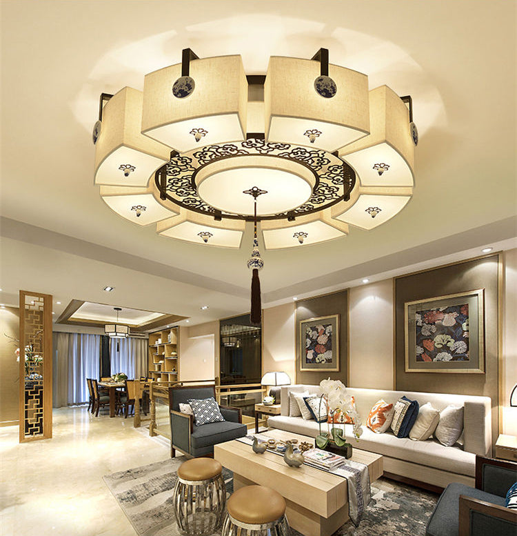 Cercle traditionnel Clôture de l'ébullition Tissu plafond Fixation du plafond de plafond pour la chambre à coucher