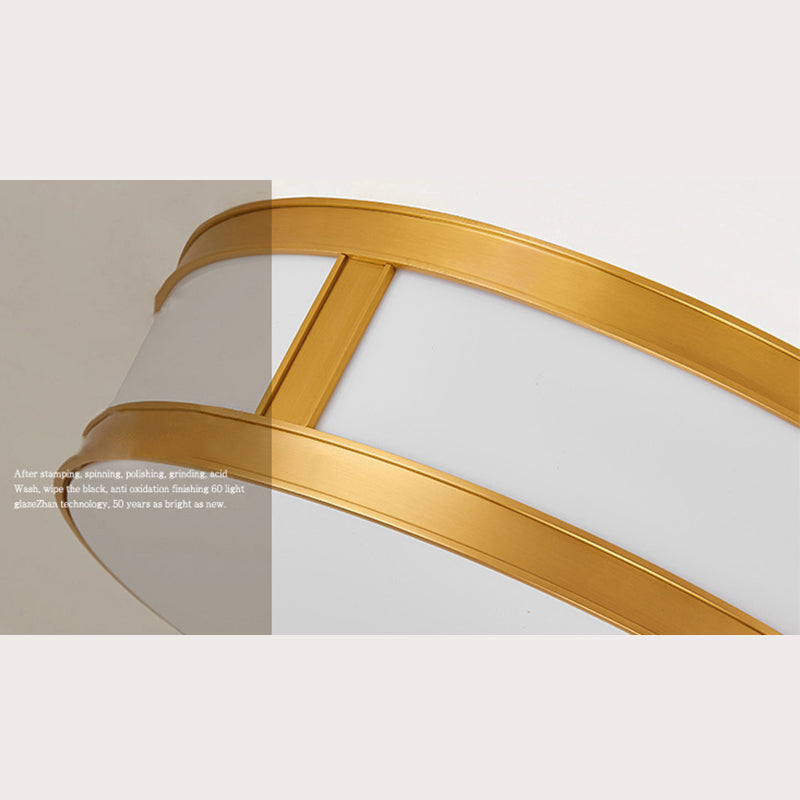 American Minimalist Copper LED Ceiling Light Acrylique Lampombre 1 Light Bedroom light