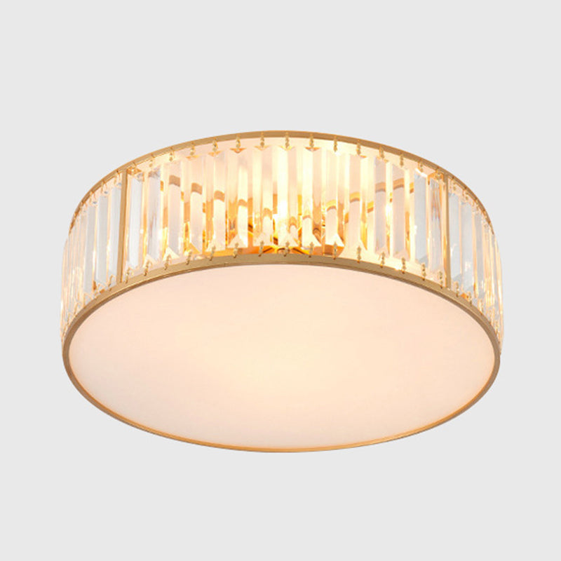 Modern Simplicity Round Crystal Ceiling Light Hardware Lamp Body for Living Room