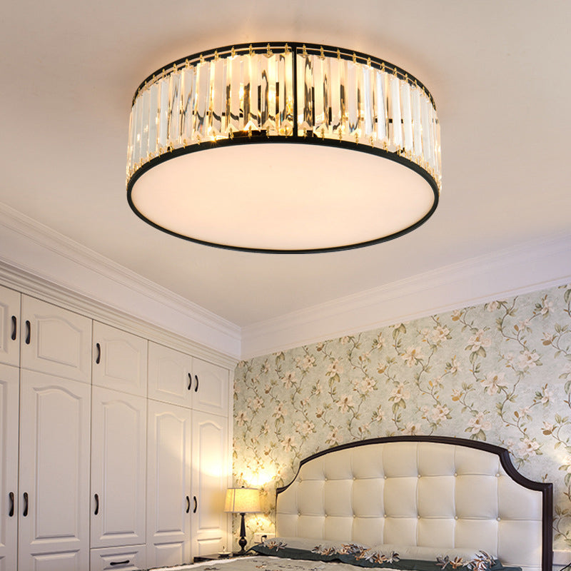 Modern Simplicity Round Crystal Ceiling Light Hardware Lamp Body for Living Room