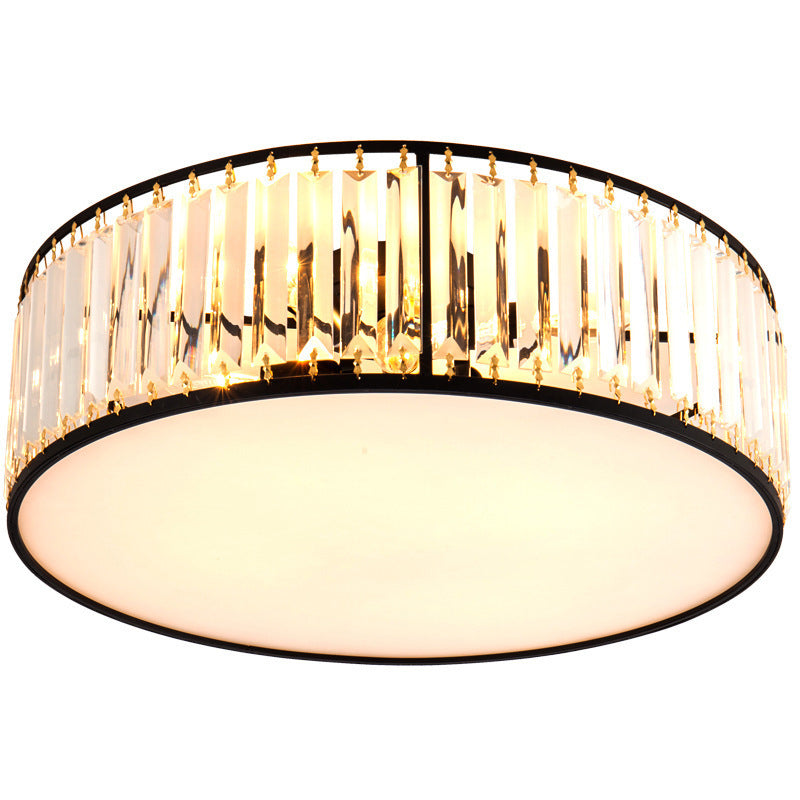 Modern Simplicity Round Crystal Ceiling Light Hardware Lamp Body for Living Room