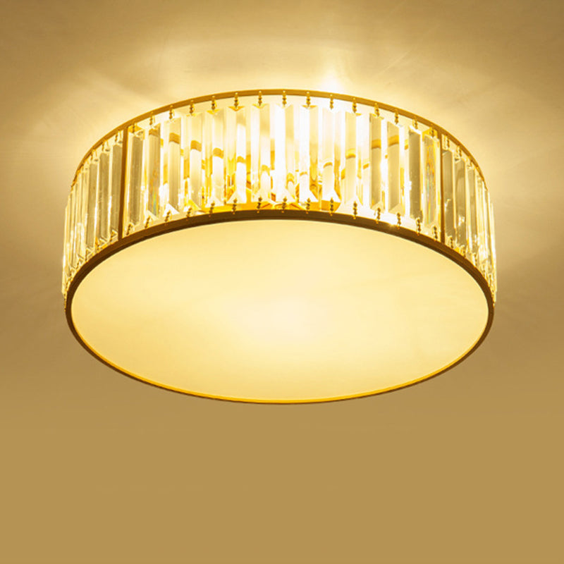 Lámpara de araña de cristal circular moderna y sencilla, cuerpo de lámpara de hardware de la Sala de estar