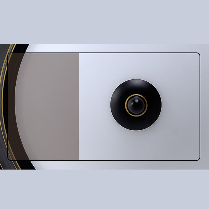 American Style Ceiling Light Wrought Iron Glass Lampombre 1 Light Round Shape Ceiling Lamp for Bedroom