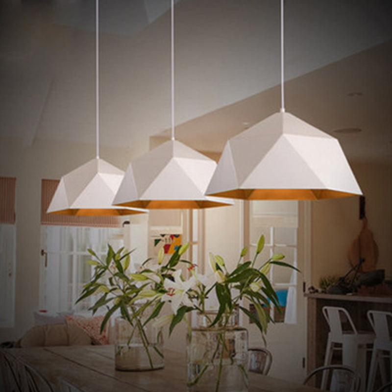 Diamond Dining Room Pendant Ceiling Light Modern Style Metal 1 Light Hanging Ceiling Light