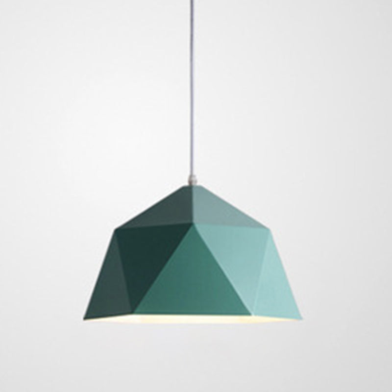 Diamond Dining Room Pendant Ceiling Light Modern Style Metal 1 Light Hanging Ceiling Light