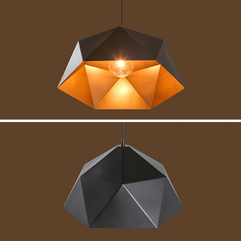 Diamond Dining Room Pendant Ceiling Light Modern Style Metal 1 Light Hanging Ceiling Light