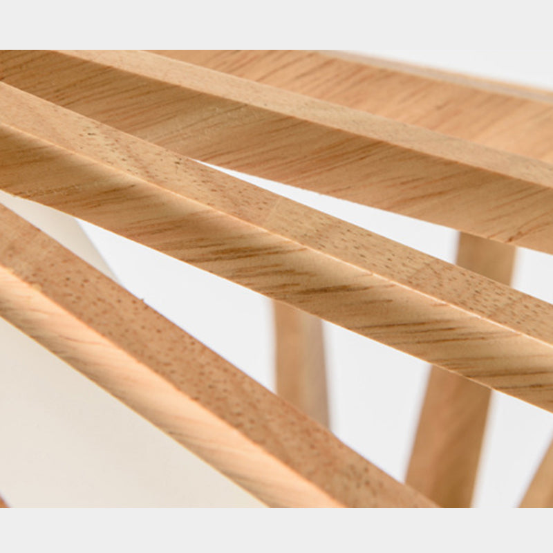 Candelera de madera simple moderna forma de diamante 1 lámpara de madera de goma ligera para restaurante
