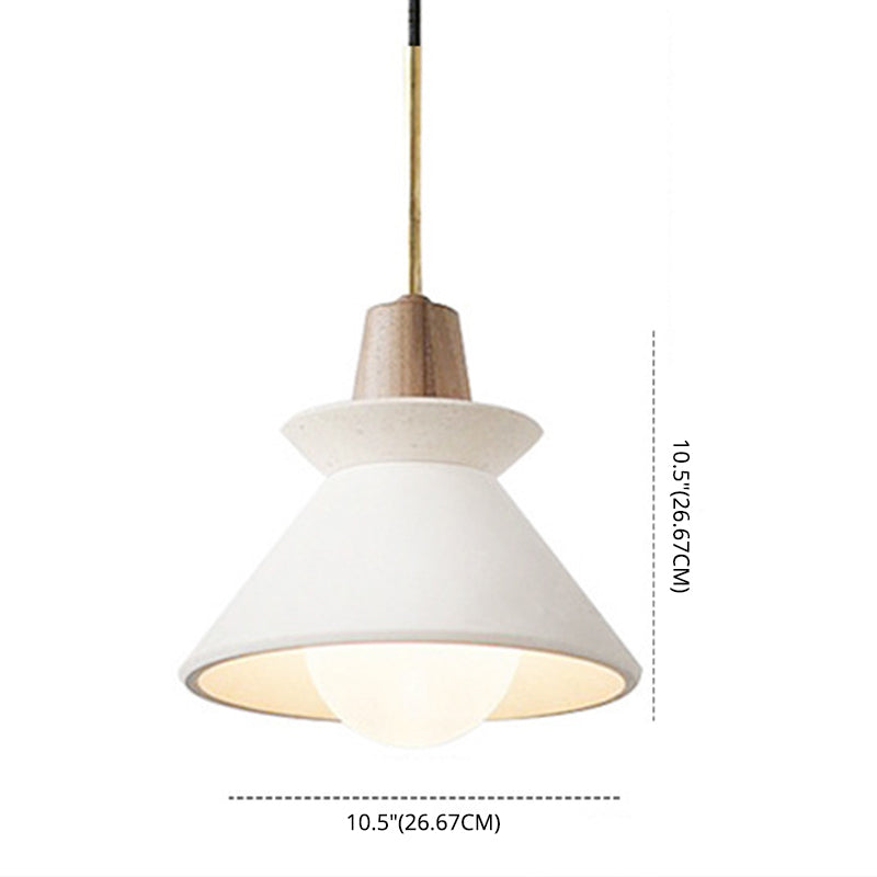 Nordic Simple Cement Single Head Chandelier Hardware Boom Wooden Lamp Holder for Bedroom Headboard