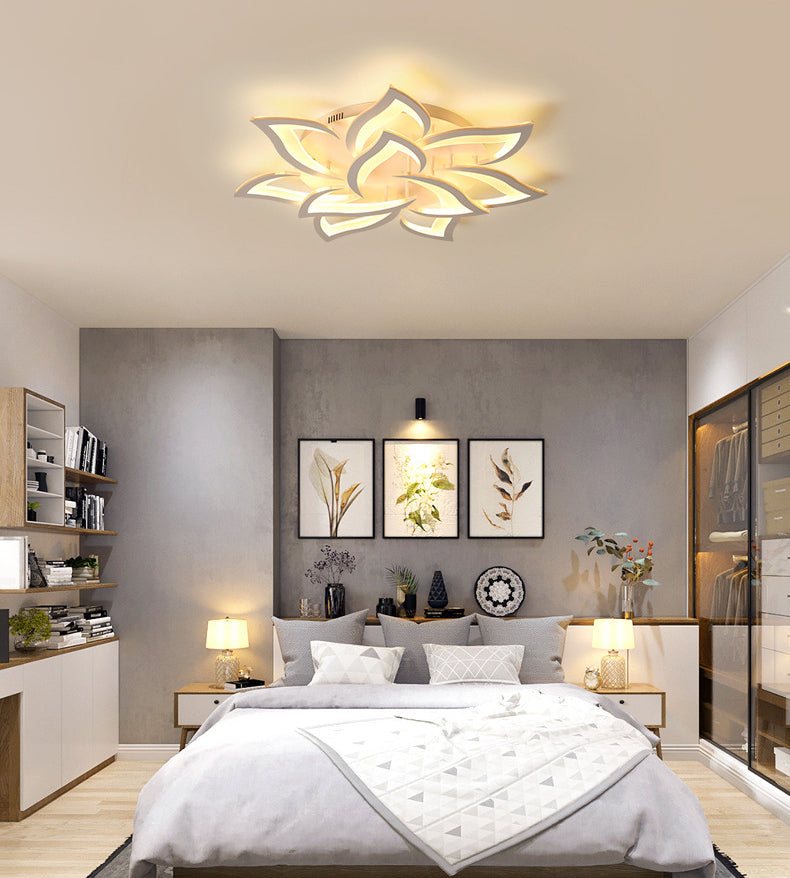 Radial Acrylic Semi Flush Mount Ceiling Light Semi Flush Modern Multi-head Bedroom Semi Flush