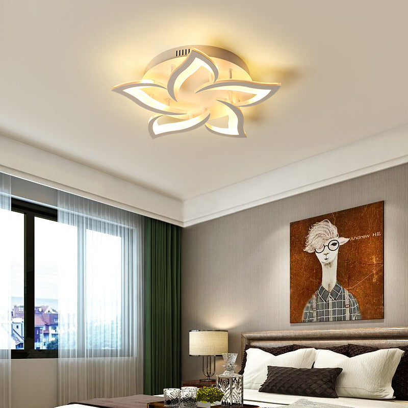 Radial Acrylic Semi Flush Mount Ceiling Light Semi Flush Modern Multi-head Bedroom Semi Flush