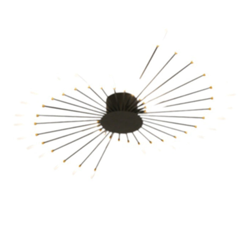 Multi-head Sputnik Semi-ceiling Light Modern Acrylic Semi Flushmount Ceiling Light for Bedroom