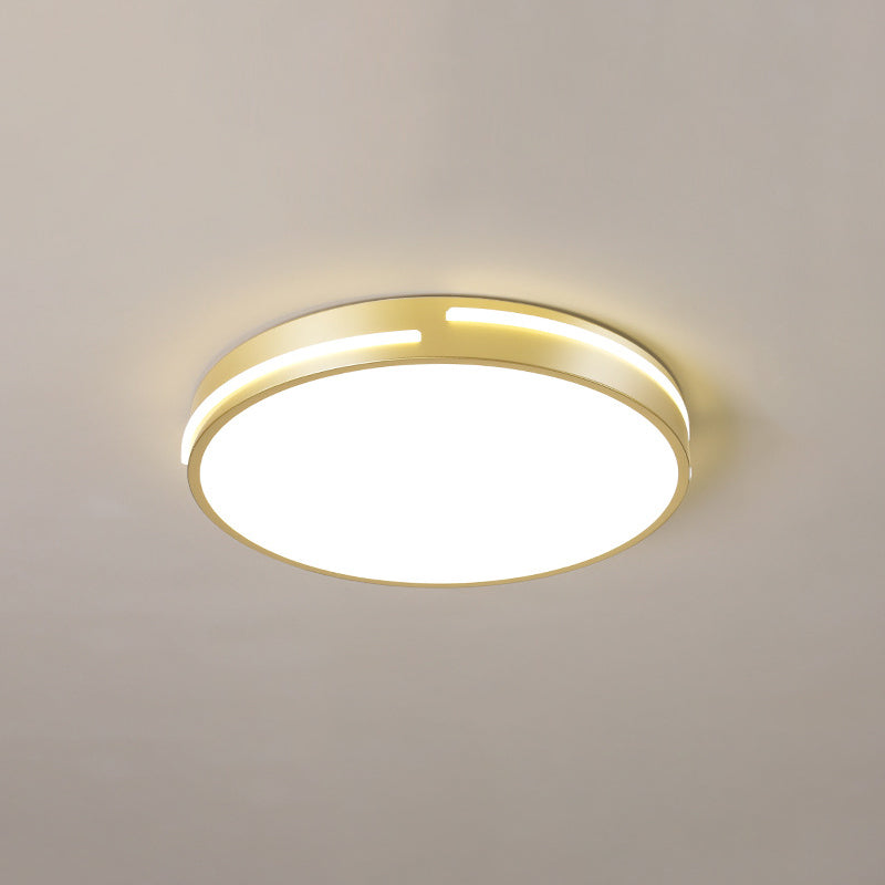 Modern Minimalist Metal Flush Mount Ceiling Lamp Round Shape LED Flush Mount Lighting for Bedroom