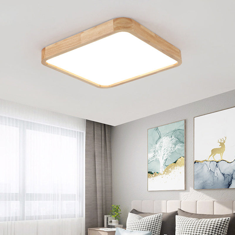 Lámpara de techo empotrada moderna, lámpara empotrada de madera