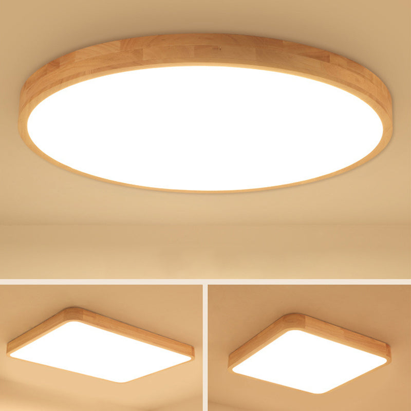Lámpara de techo empotrada moderna, lámpara empotrada de madera