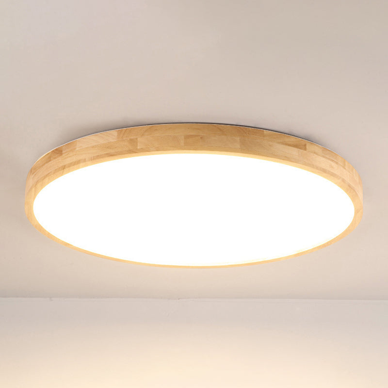 Lámpara de techo empotrada moderna, lámpara empotrada de madera