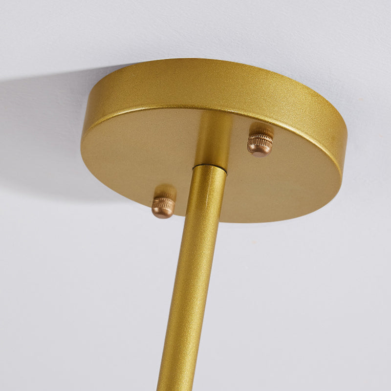 Lampadario in metallo in stile nordico in vetro trasparente in vetro sfumatura molecolare Modellazione molecolare Ciondolo per soggiorno