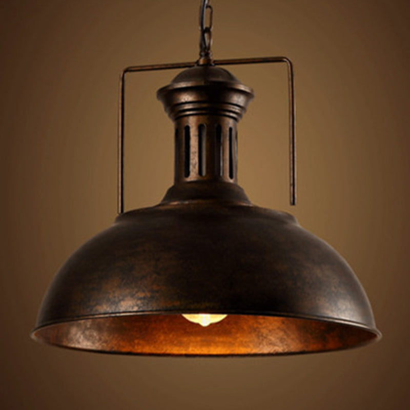Metal Hanging Light Fixture Industrial Style Black Shaded Restaurant Hanging Pendant Light