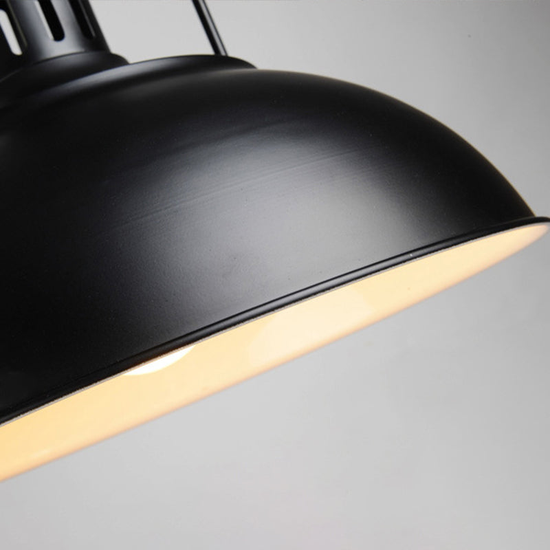 Metal Hanging Light Fixture Industrial Style Black Shaded Restaurant Hanging Pendant Light