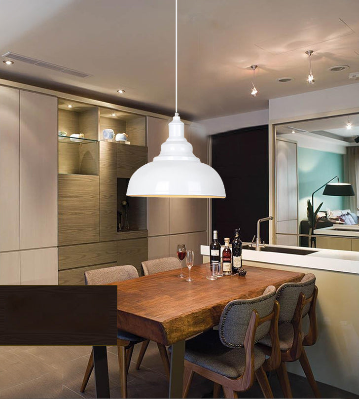 1 Lumières suspendues en forme de dôme légère Aménagement de plafond en métal industriel rétro pour le café