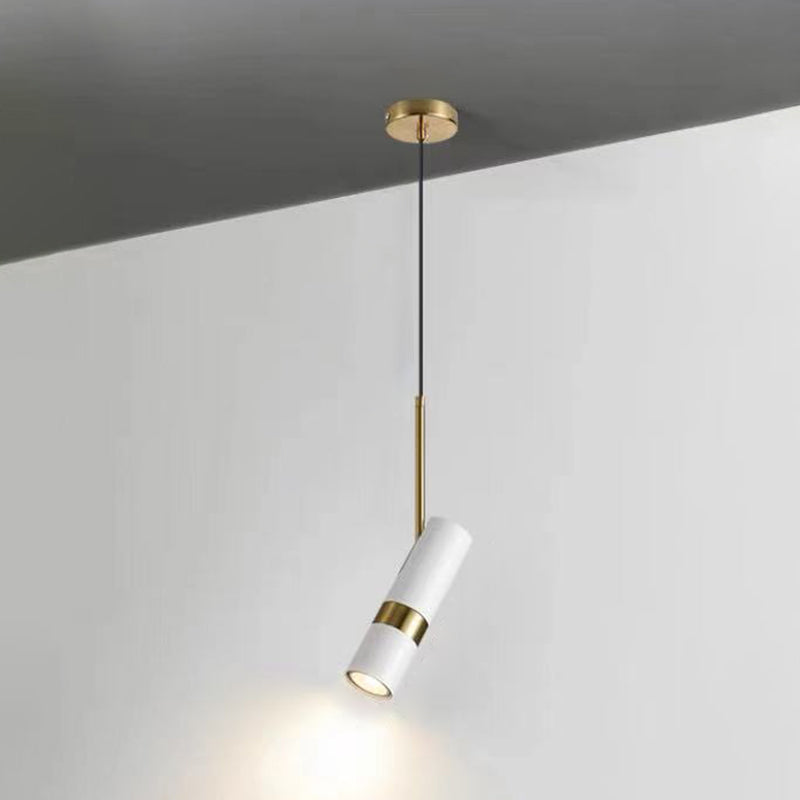 Metall Tubular Spotlight Anhänger postmodern 1 Kopf Rotatable Lesebuchlicht für Schlafzimmer