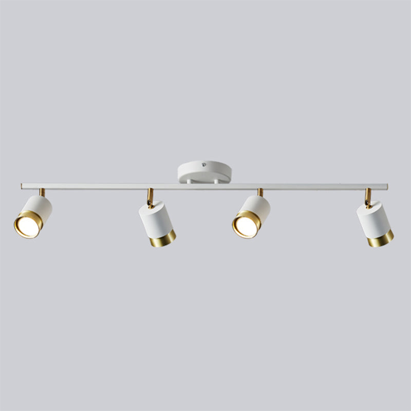 Nordische zylindrische Metallschienenstrahler, halbbündige Deckenschienenbeleuchtung für das Foyer