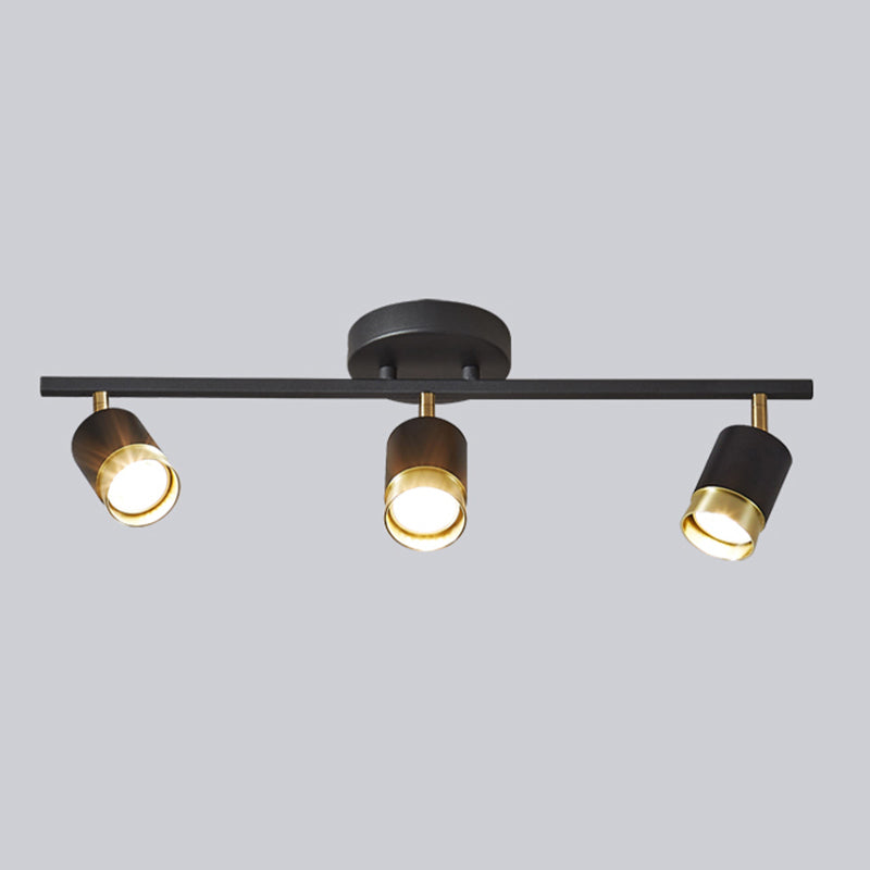 Nordische zylindrische Metallschienenstrahler, halbbündige Deckenschienenbeleuchtung für das Foyer