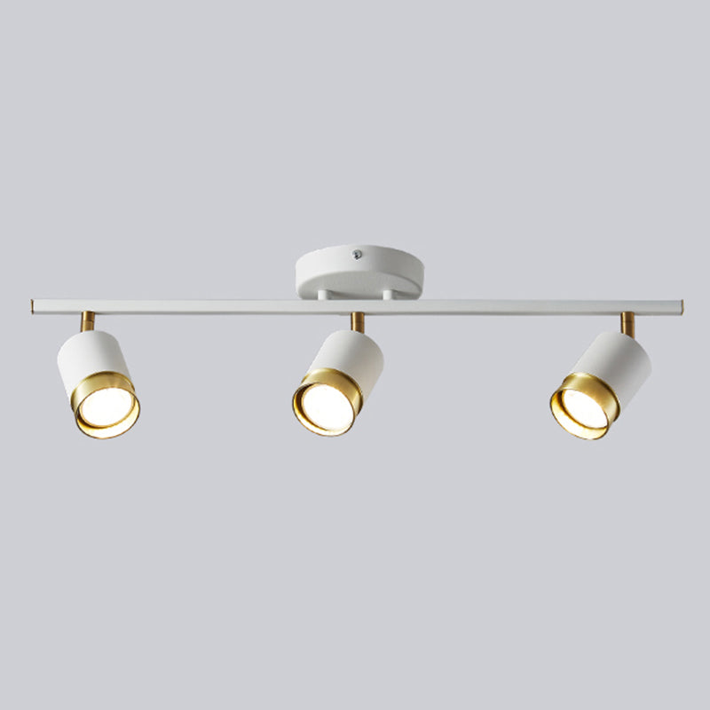 Nordische zylindrische Metallschienenstrahler, halbbündige Deckenschienenbeleuchtung für das Foyer