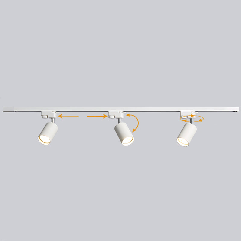 Nordic Cylindrical Metal Track Spotlights Flush Plafond Track Lighting voor Foyer en Cloakroom