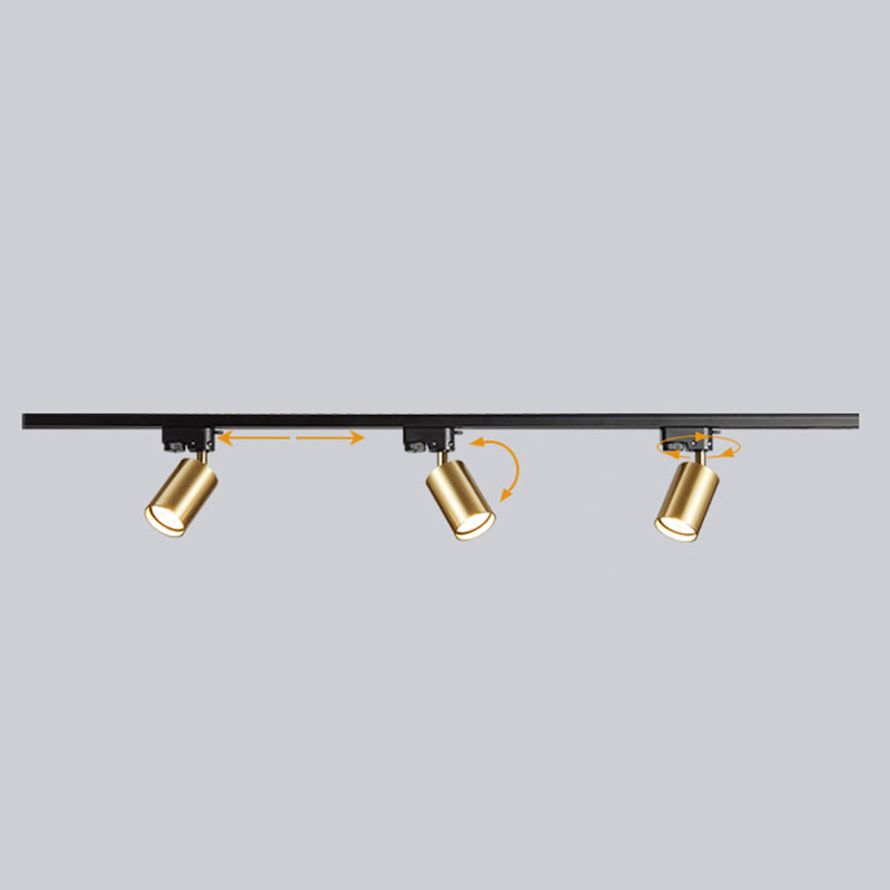 Nordic Cylindrical Metal Track Spotlights Flush Plafond Track Lighting voor Foyer en Cloakroom