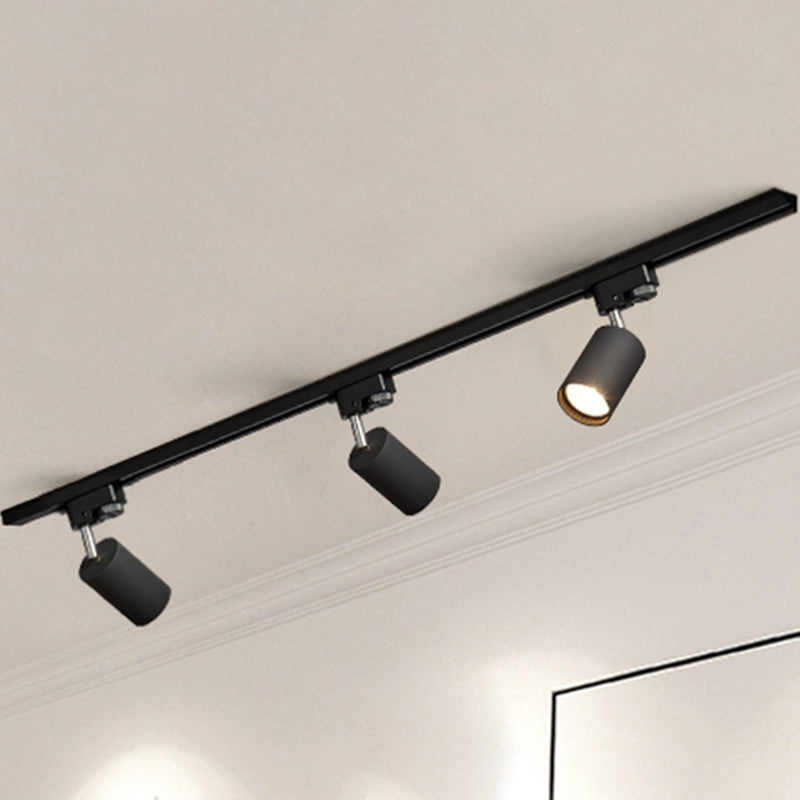 Nordic Cylindrical Metal Track Spotlights Flush Plafond Track Lighting voor Foyer en Cloakroom