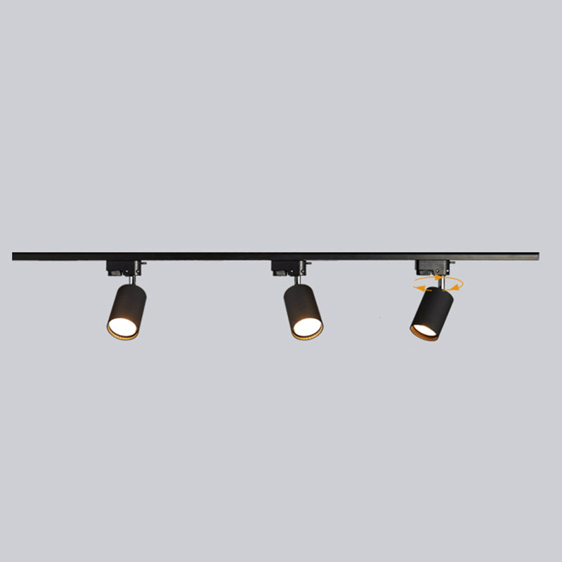 Nordic Cylindrical Metal Track Spotlights Flush Plafond Track Lighting voor Foyer en Cloakroom