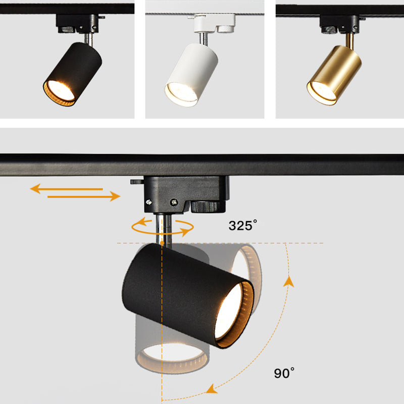 Nordic Cylindrical Metal Track Spotlights Flush Plafond Track Lighting voor Foyer en Cloakroom