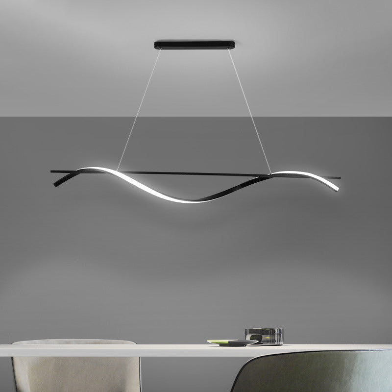 Wave Island Lighting Fixtures Acrylic Modern Simplicity Island Lighting Ideas for Restaurant