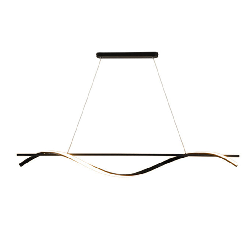 Fissaggi dell'illuminazione dell'isola Wave Acrilico Idee di illuminazione dell'isola moderna per il ristorante