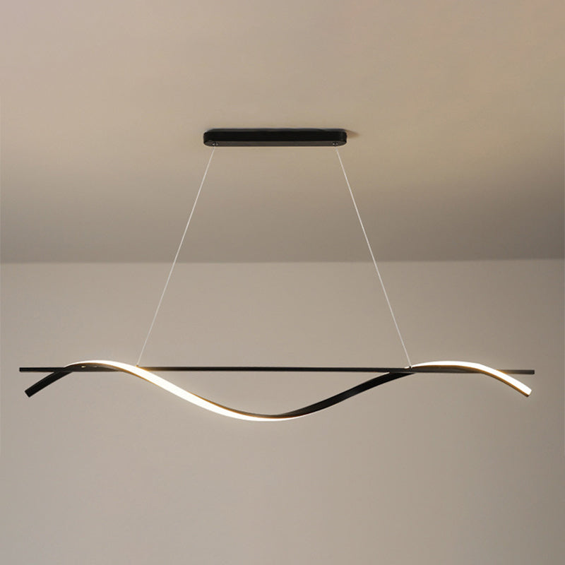 Wave Island Lighting Fixtures Acrylic Modern Simplicity Island Lighting Ideas for Restaurant
