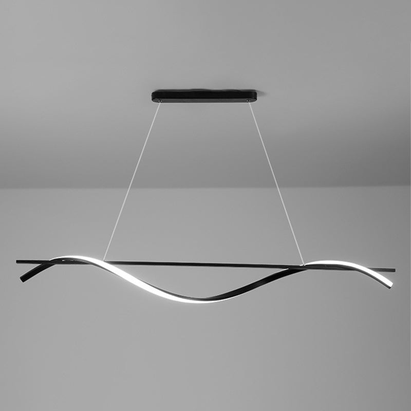 Wave Island Lighting Fixtures Acrylic Modern Simplicity Island Lighting Ideas for Restaurant