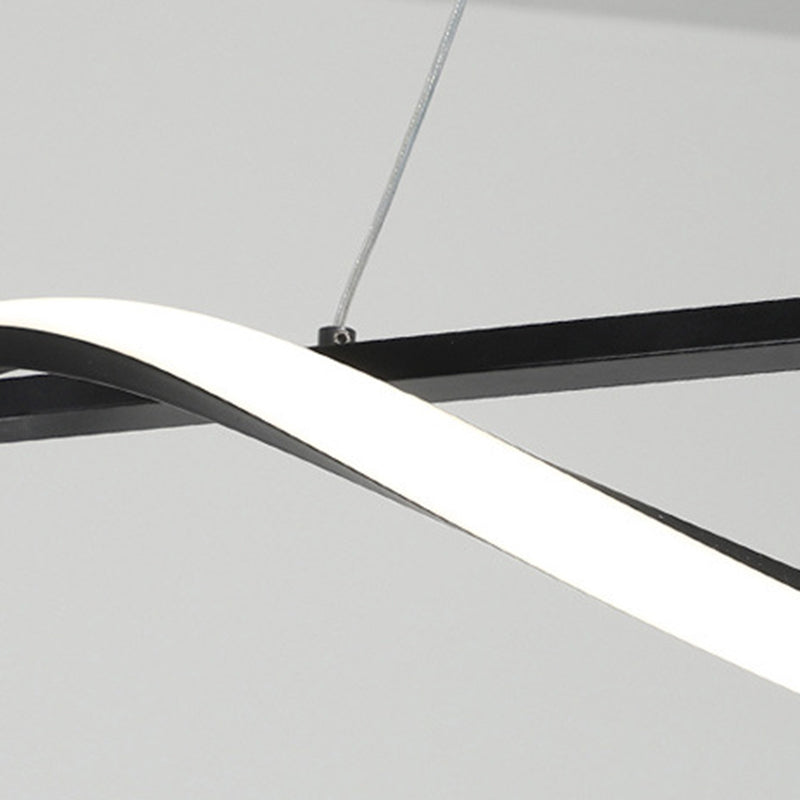 Fissaggi dell'illuminazione dell'isola Wave Acrilico Idee di illuminazione dell'isola moderna per il ristorante