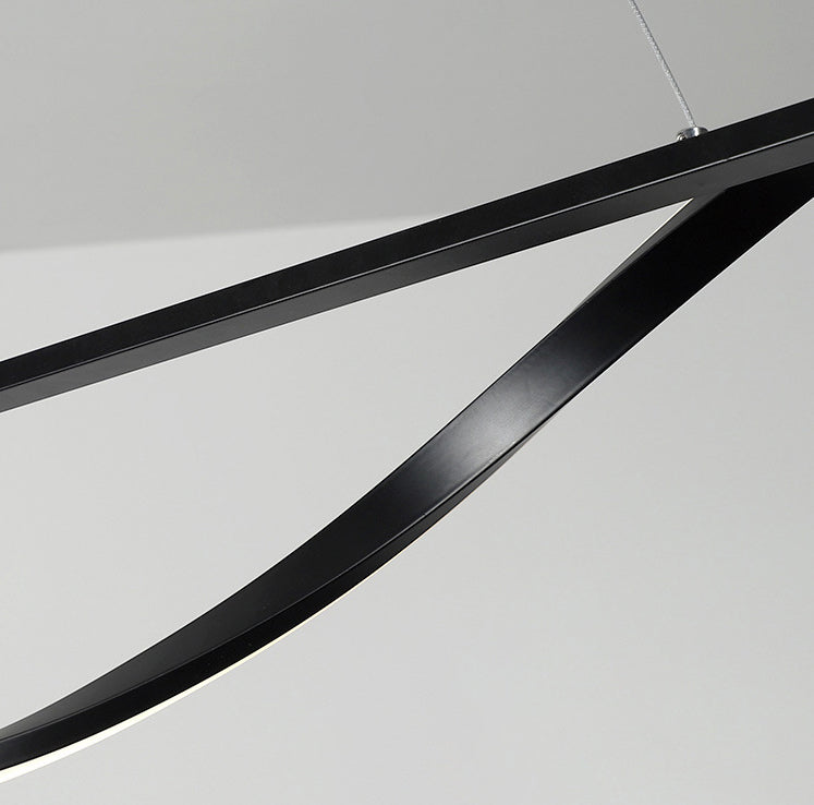 Fissaggi dell'illuminazione dell'isola Wave Acrilico Idee di illuminazione dell'isola moderna per il ristorante