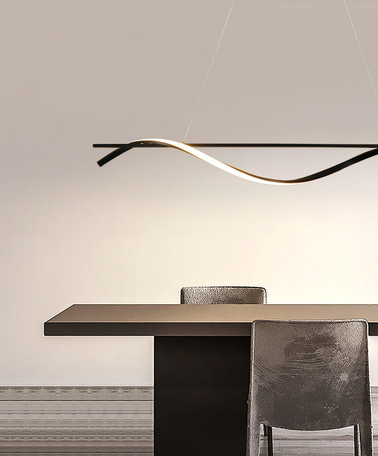 Fissaggi dell'illuminazione dell'isola Wave Acrilico Idee di illuminazione dell'isola moderna per il ristorante