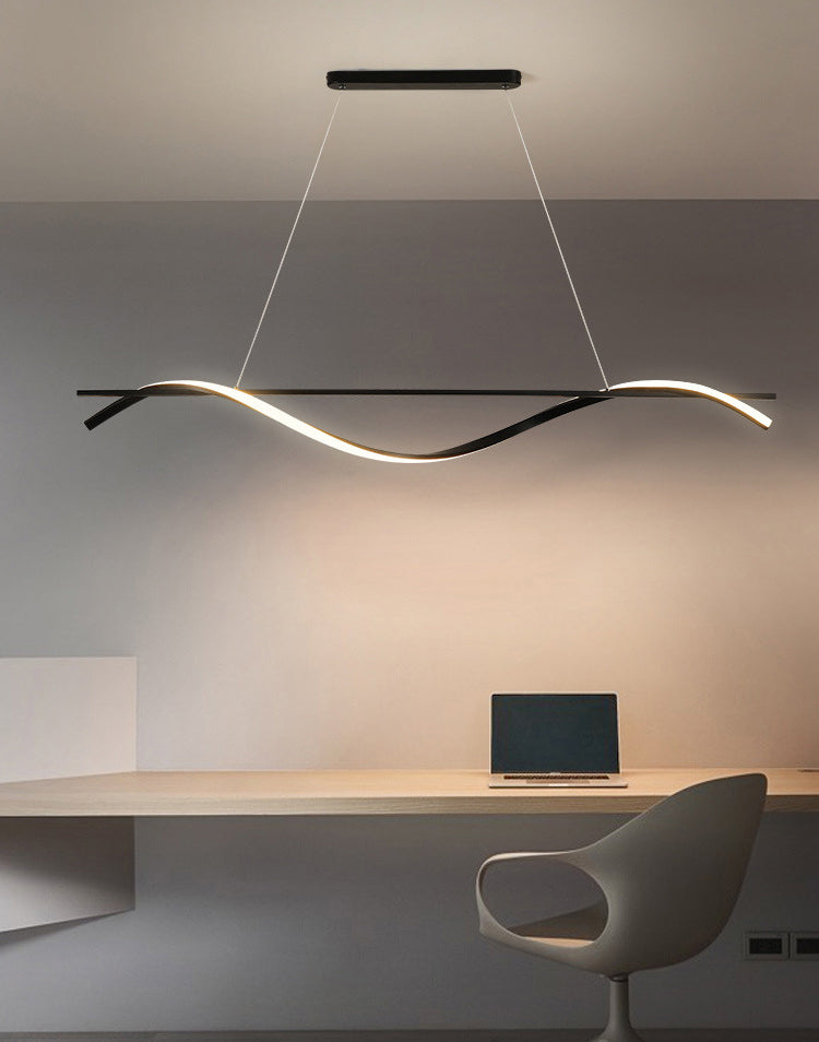 Fissaggi dell'illuminazione dell'isola Wave Acrilico Idee di illuminazione dell'isola moderna per il ristorante