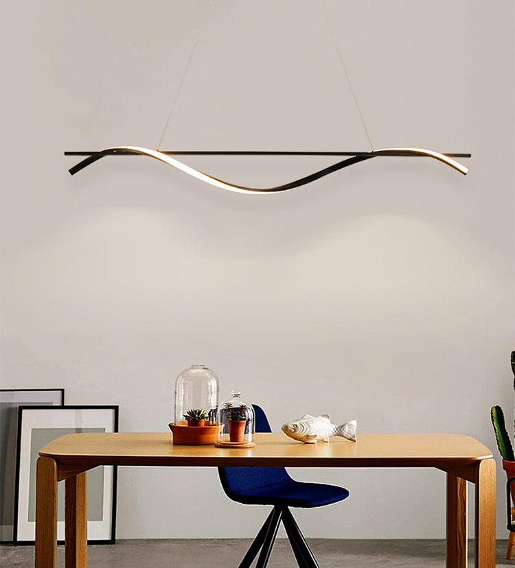 Fissaggi dell'illuminazione dell'isola Wave Acrilico Idee di illuminazione dell'isola moderna per il ristorante